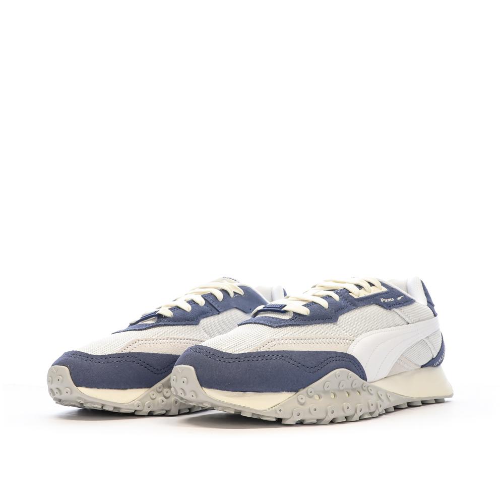 Puma Baskets Beige/Bleu Homme/Ado Puma Rider Washed