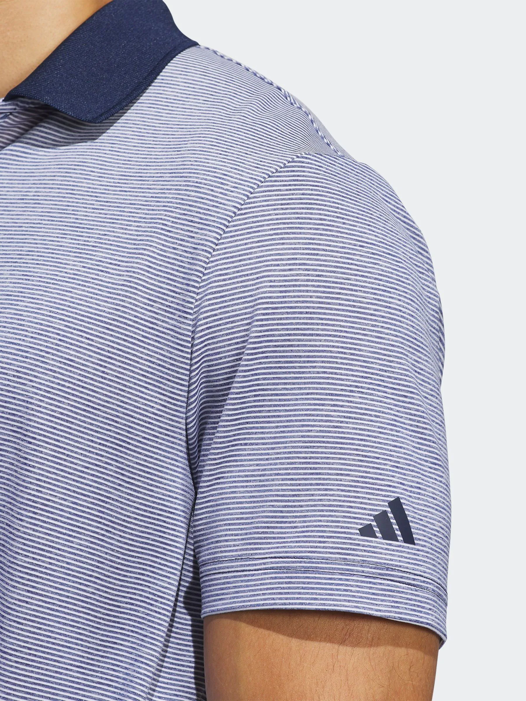 Wit/blauw - adidas - Golfpoloshirt