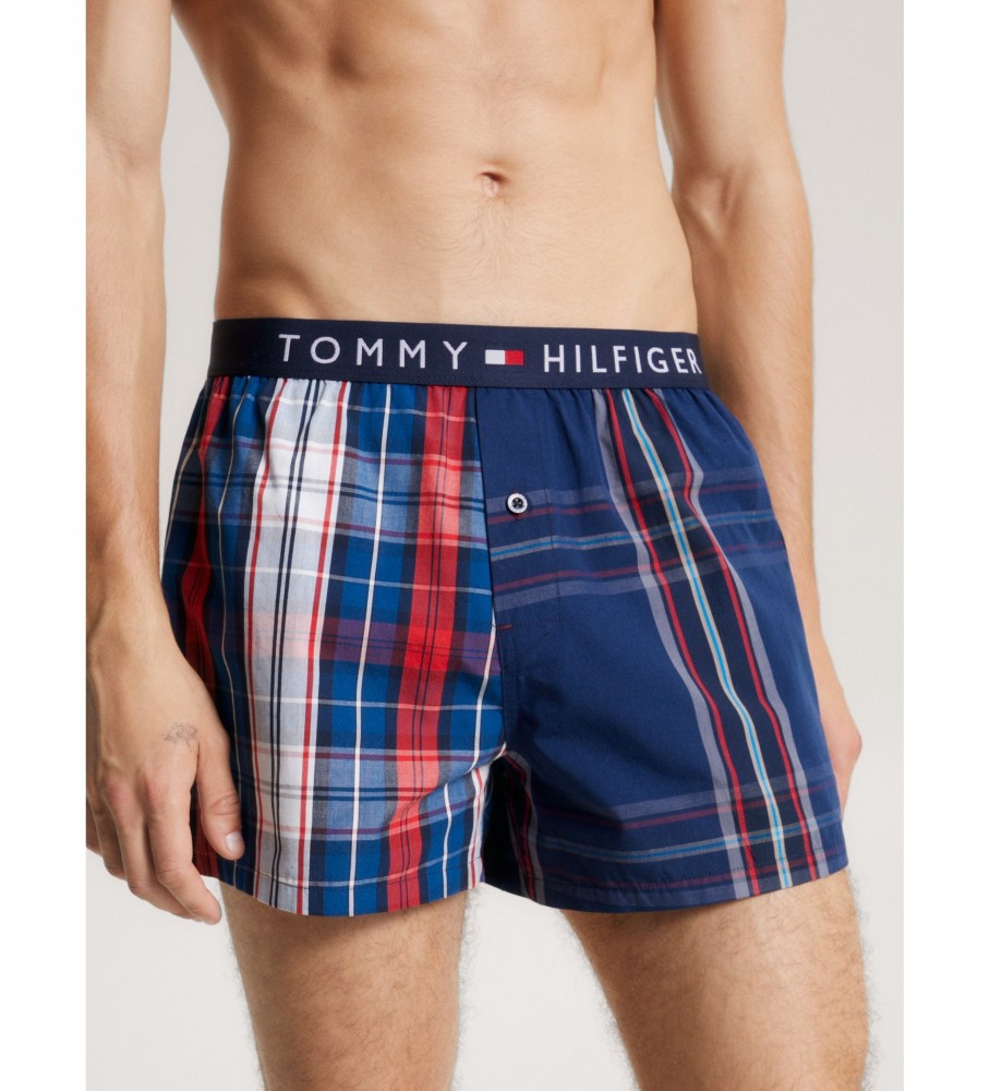 Cuecas boxer Tommy Hilfiger Original com logotipo azul-marinho