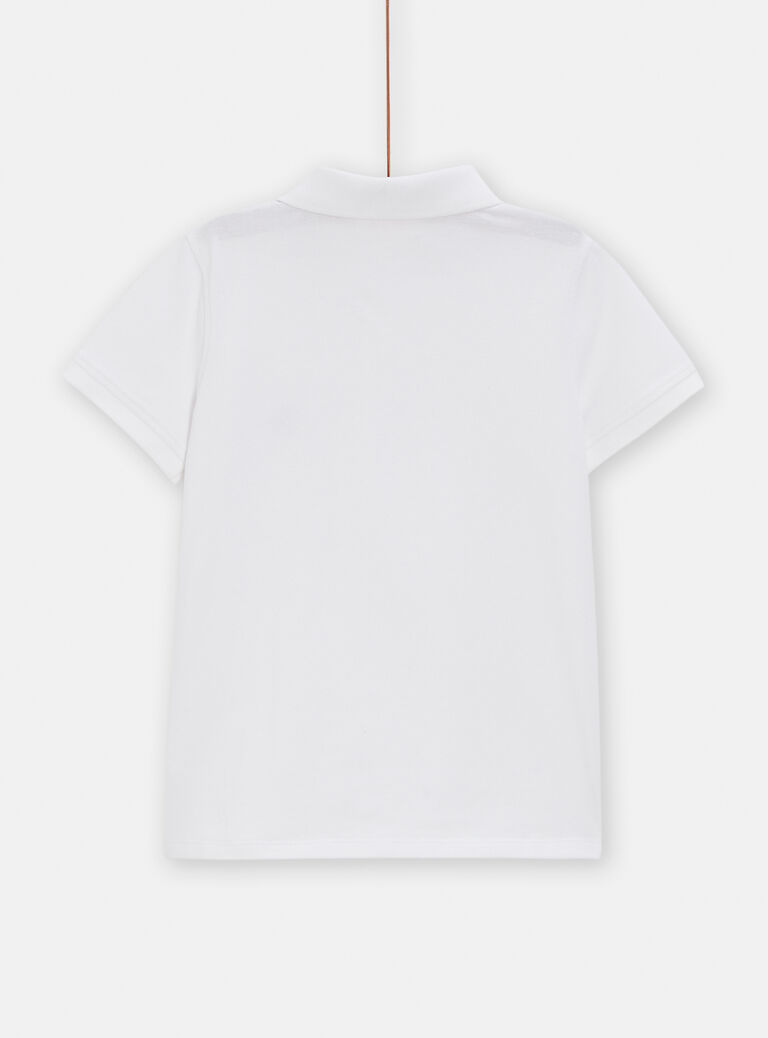 Polo marine avec broderie dinosaure pour garçon