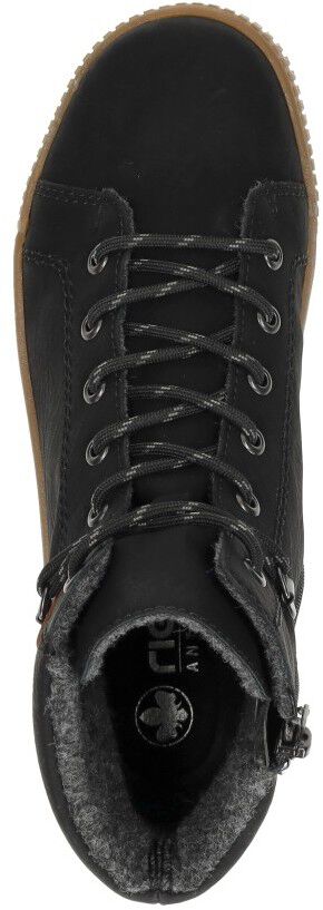 Rieker Veterschoenen Hoog zwart