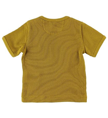 En Fant T-Shirt - Senfgelb m. Lochmuster