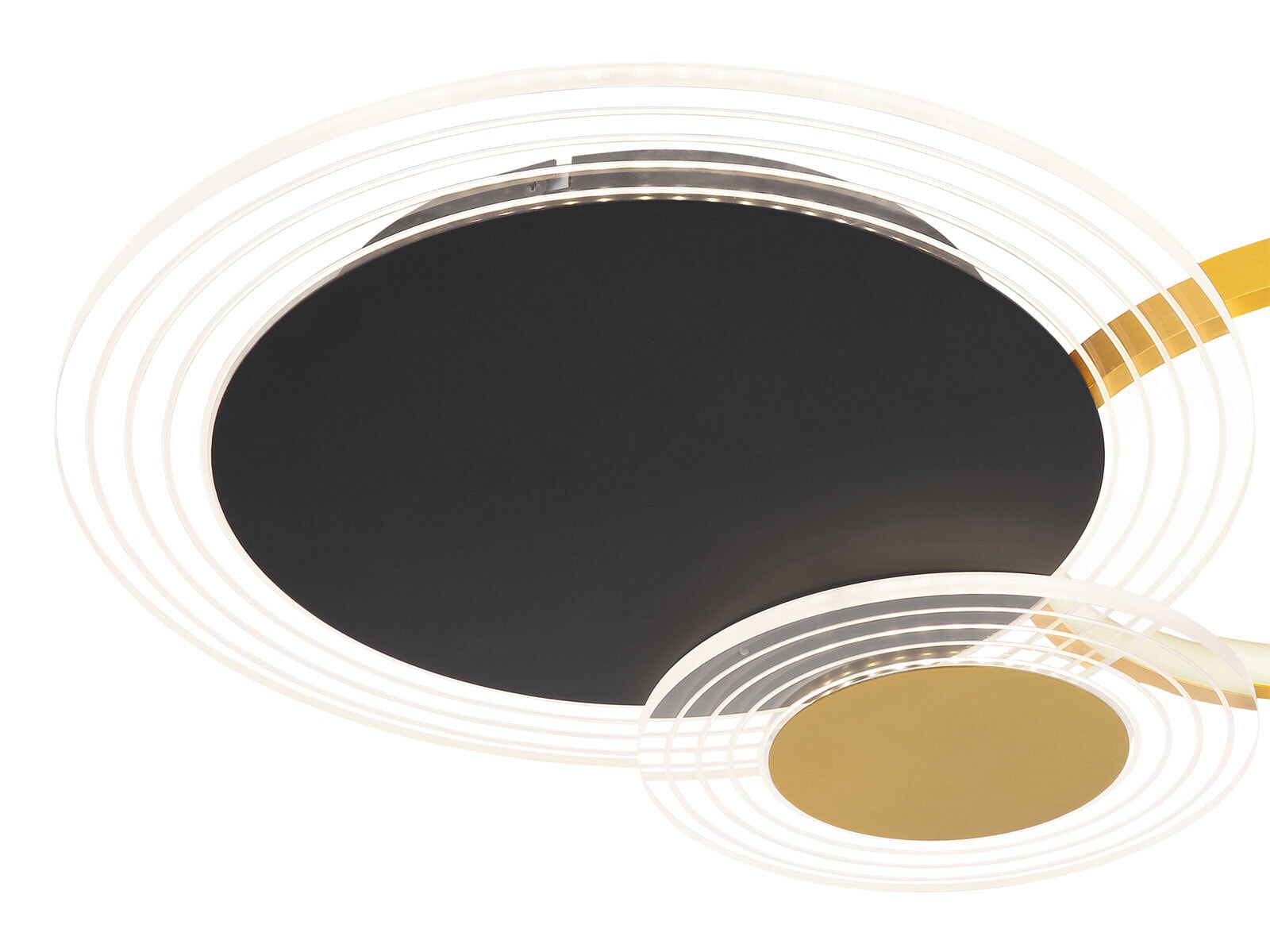 SENNA Deckenlampe schwarz 67261-36, B/H/T: 58 x 6,1 x 52 cm, Metall, Kunststoff