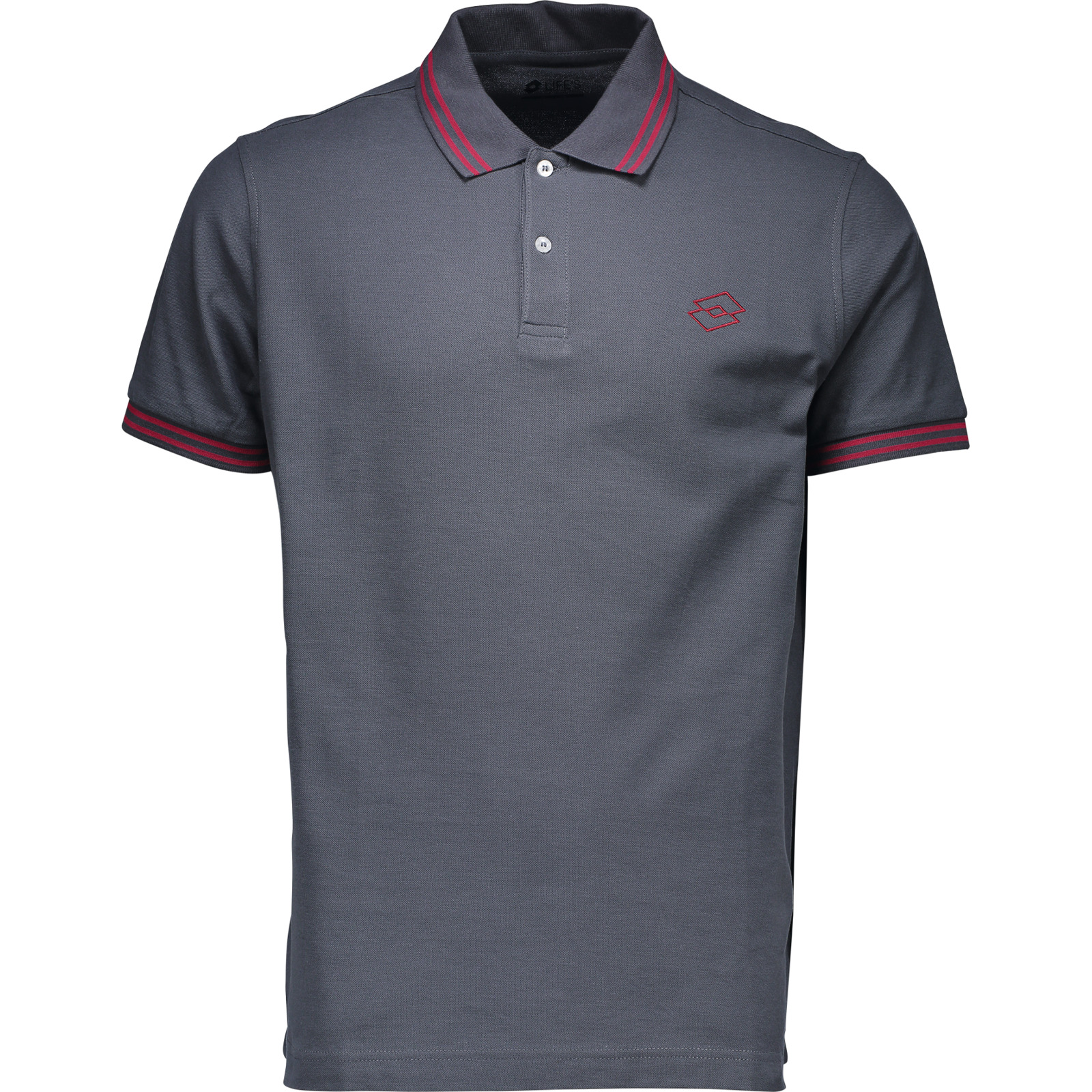 Lotto Herren-Poloshirt Streifen M, bordeaux