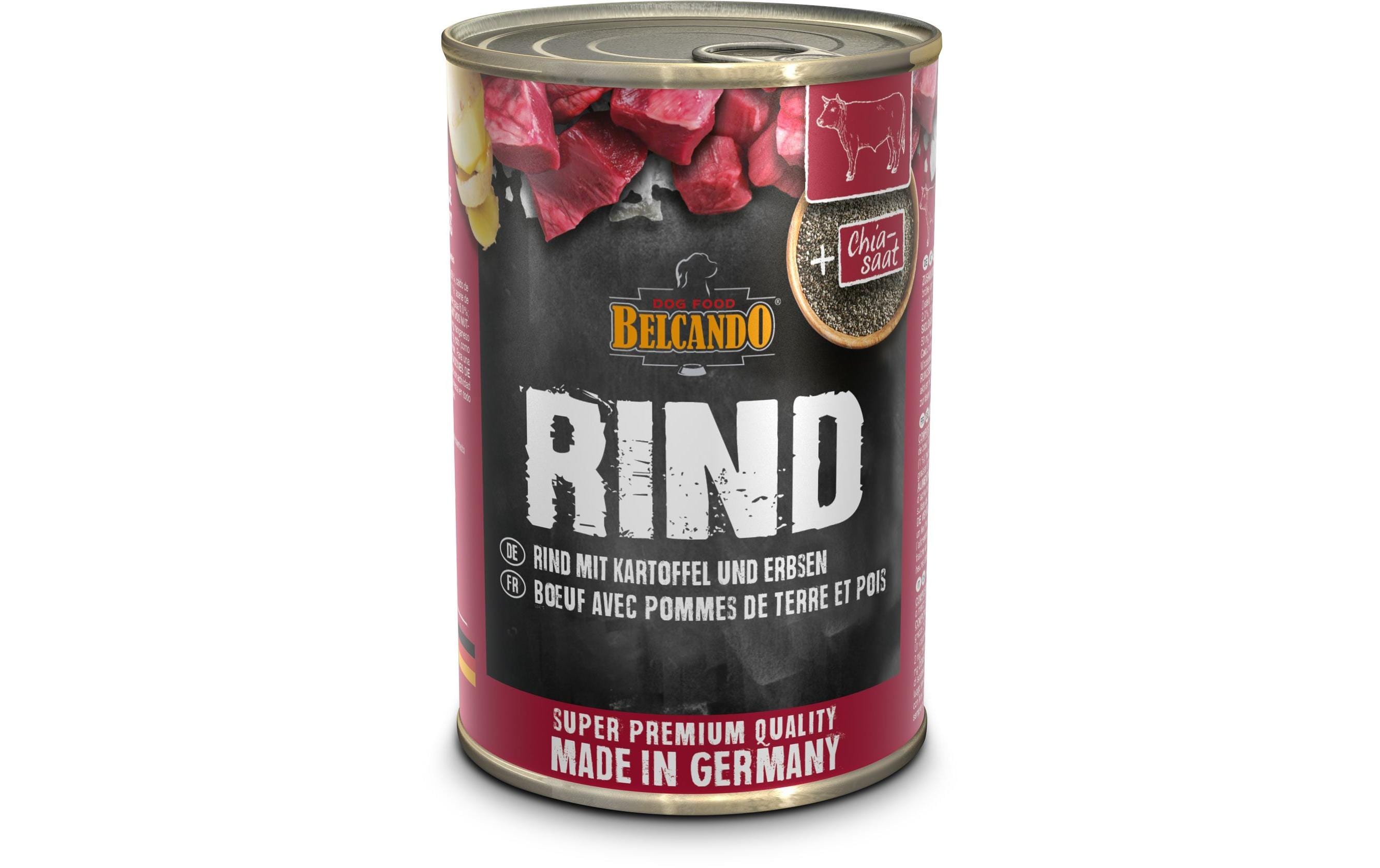 Nassfutter Rind mit Kartoffel & Erbsen, 400gAlleinfuttermittel für Hunde