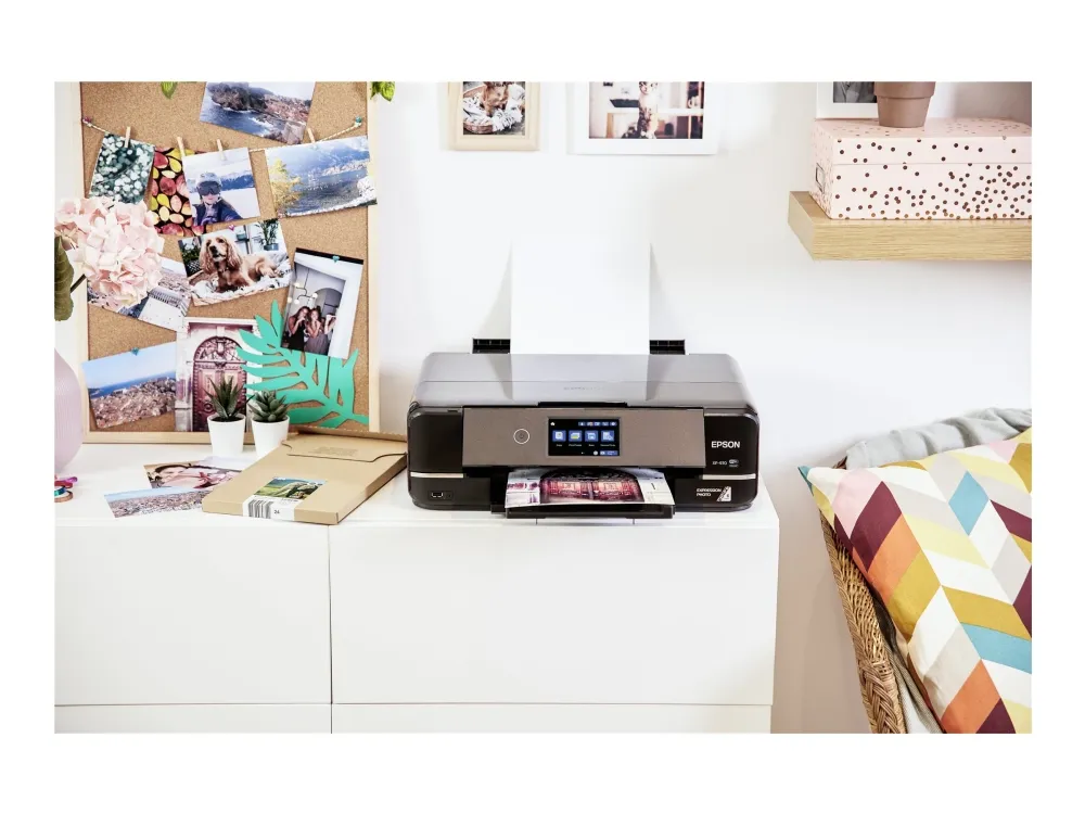 Epson Expression Photo XP-970 Small-in-One - Multifunktionsprinter - farve - blækprinter - A4 (210 x 297 mm) (original) - A3 (medie) - op til 8.1 spm (kopiering) - op til 8.5 spm (udskriver) - 100 ark - USB 2.0, LAN, Wi-Fi(n), USB vært