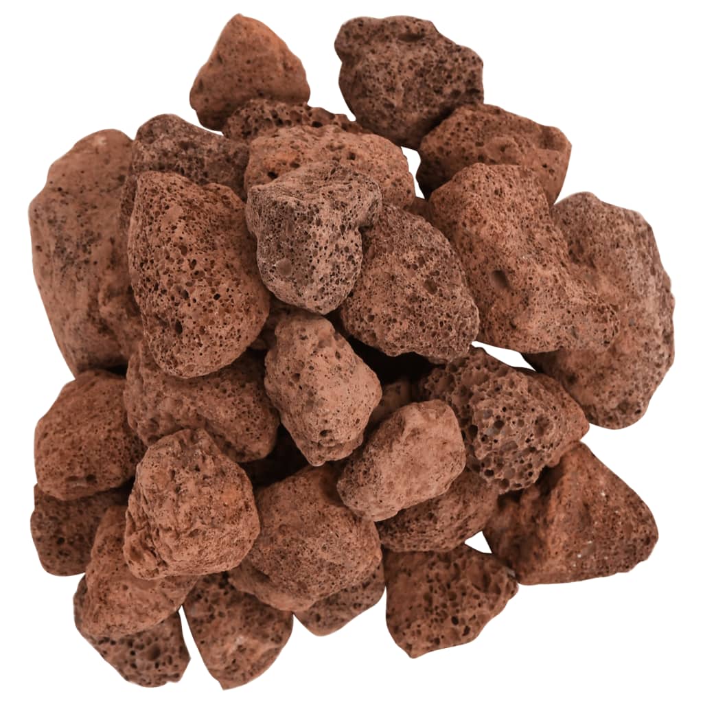 Roches volcaniques 25 kg rouge 3-5 cm