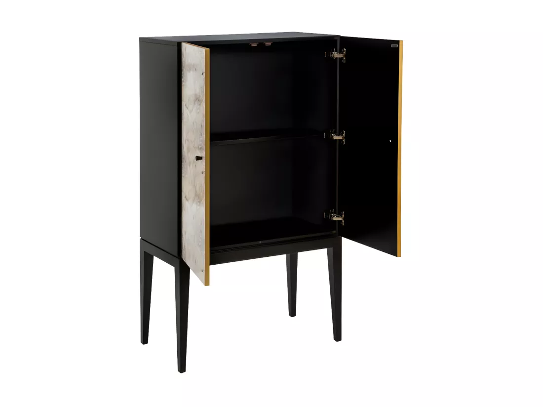 Armoire de salon 2 portes Flamands Roses/Bois - FLAMENCO