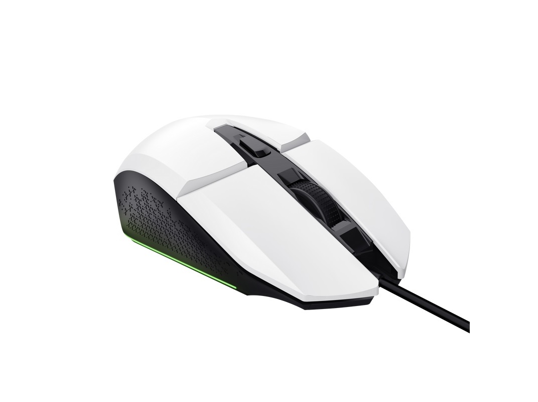 RATO GAMING C/ FIOS TRUST GXT109W BRANCO 6400 DPI