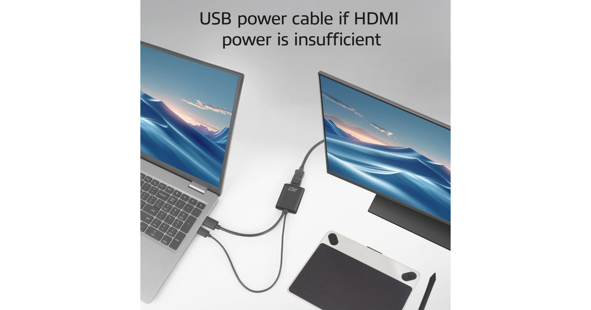 ACT ConnectivityHDMI naar DisplayPort adapter, 4K@60Hz  (Zwart)