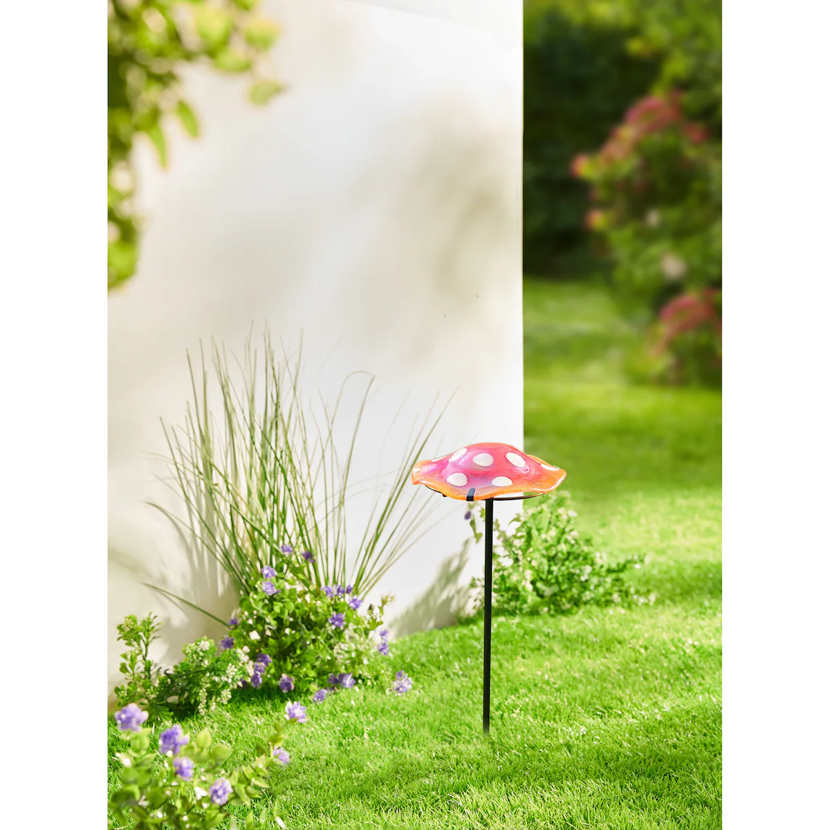 viva domo - Glas-Gartenstecker „Pilz“