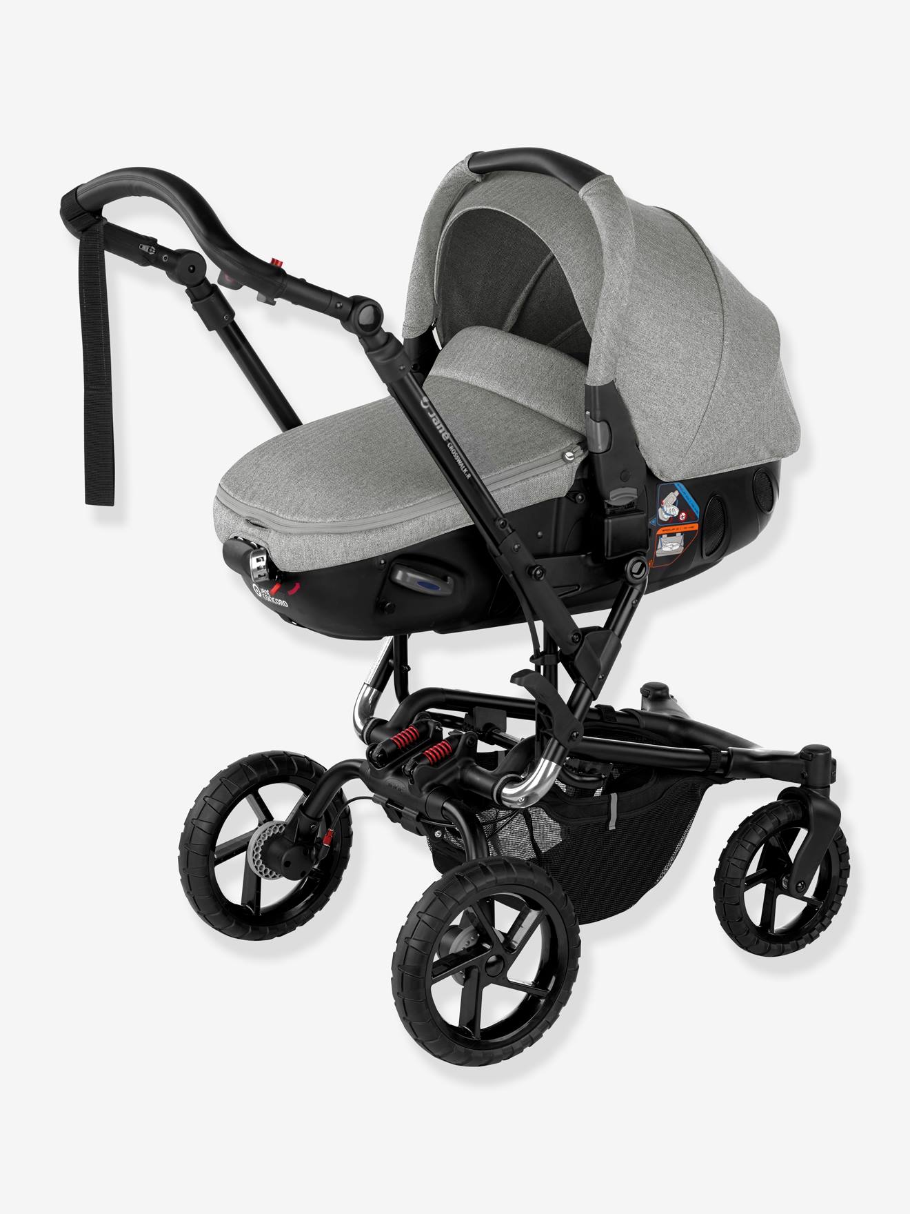 Carrinho de bebê combinado JANE Crosswalk + moisés Matrix Light 2, coleção 2022, cinza médio liso