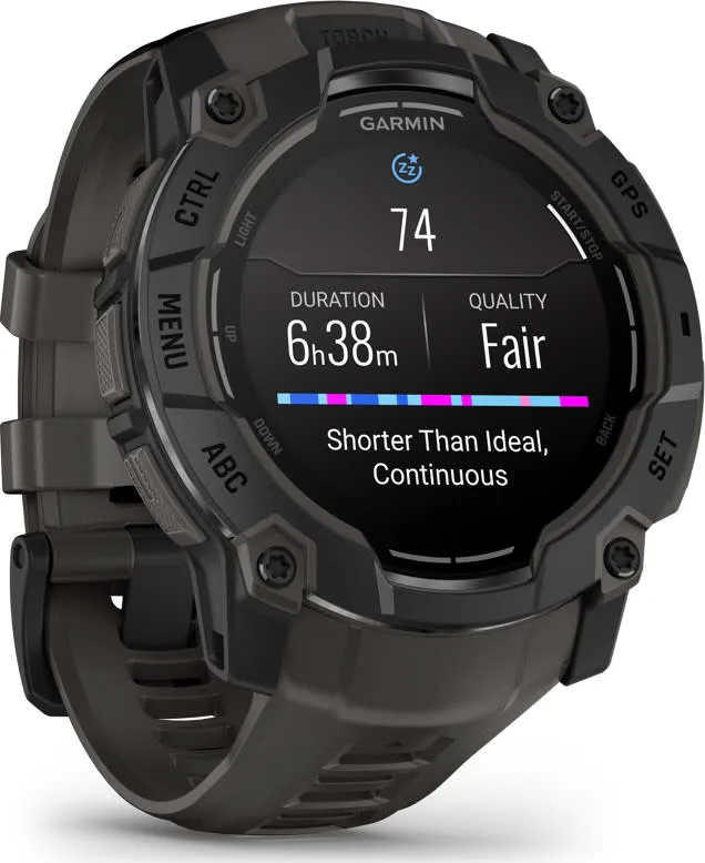 Garmin Instinct 3 AMOLED, 50mm Black Bezel With Charcoal Band
