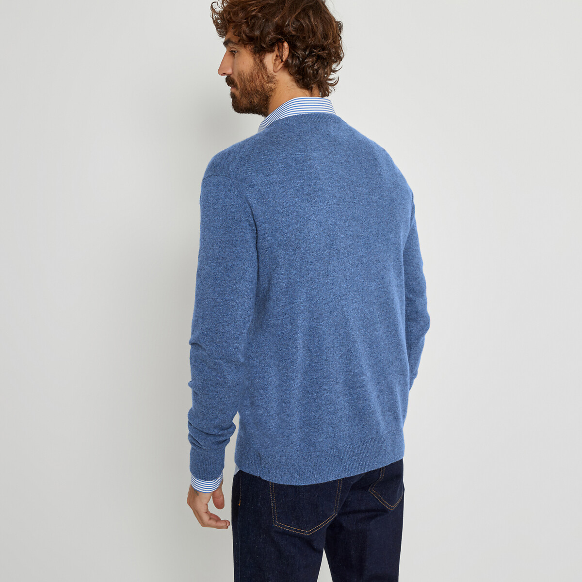 COLEÇÕES LA REDOUTE<br>Trui met ronde hals em kasjmier, fabricado na Europa