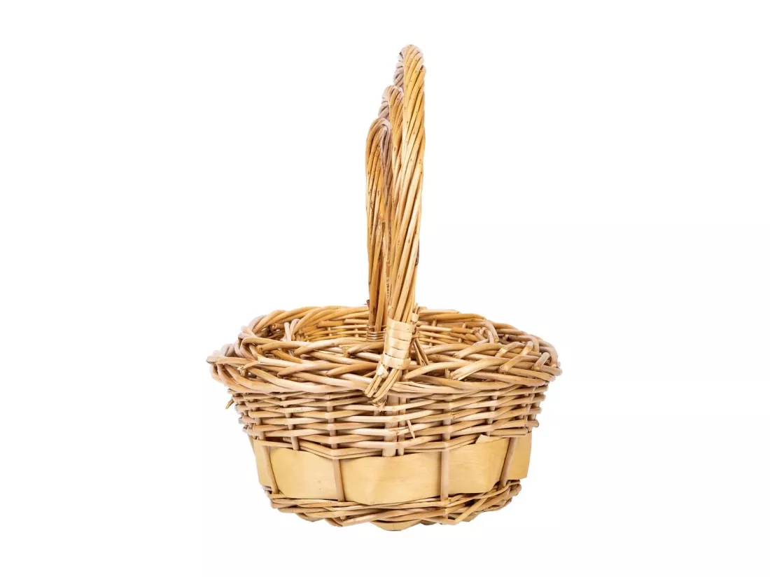 Ensemble de 3 paniers en osier avec poignées marron