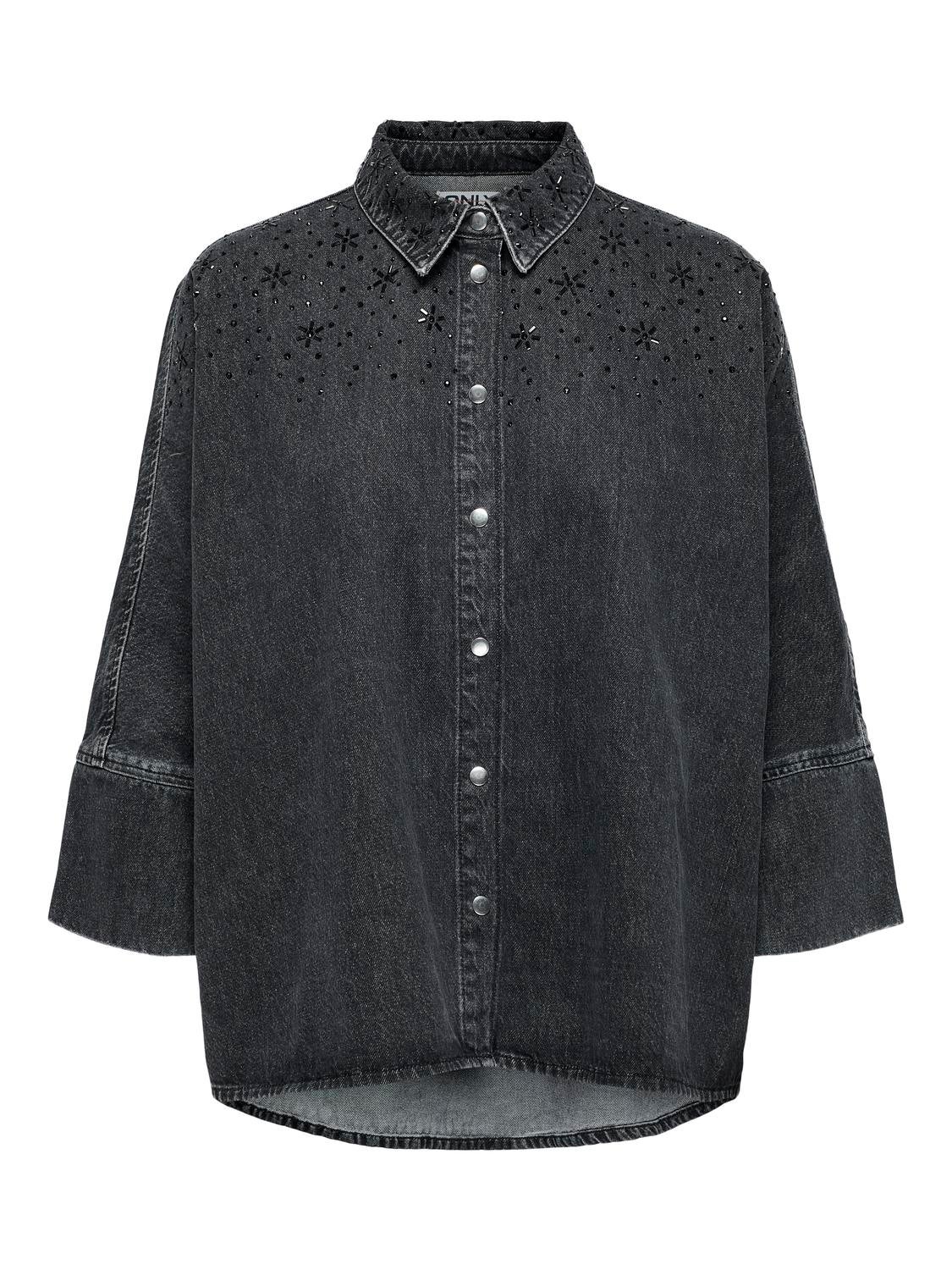 CARGRACE Jeanshemd Washed Black