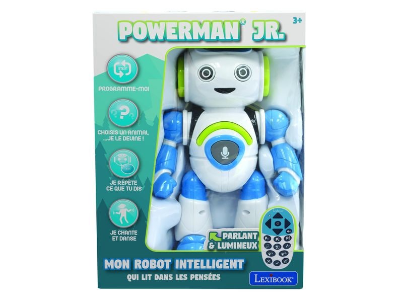Lexibook Powerman Junior Roboter -FR- Programmierbarer Roboter mit Quiz, Musik, Spielen