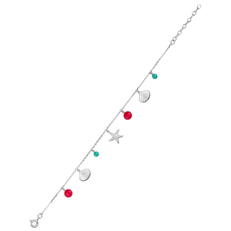 Bracelet Femme - turquoise - Argent 925 - Longueur : 18 cm