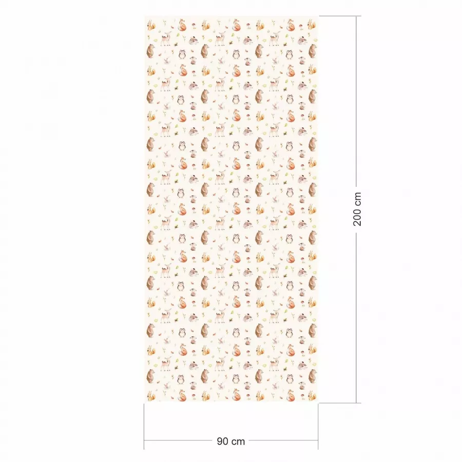 Nikima Klebefolie KF-10 selbstklebende Folie – Waldtiere Klebefolie bunt