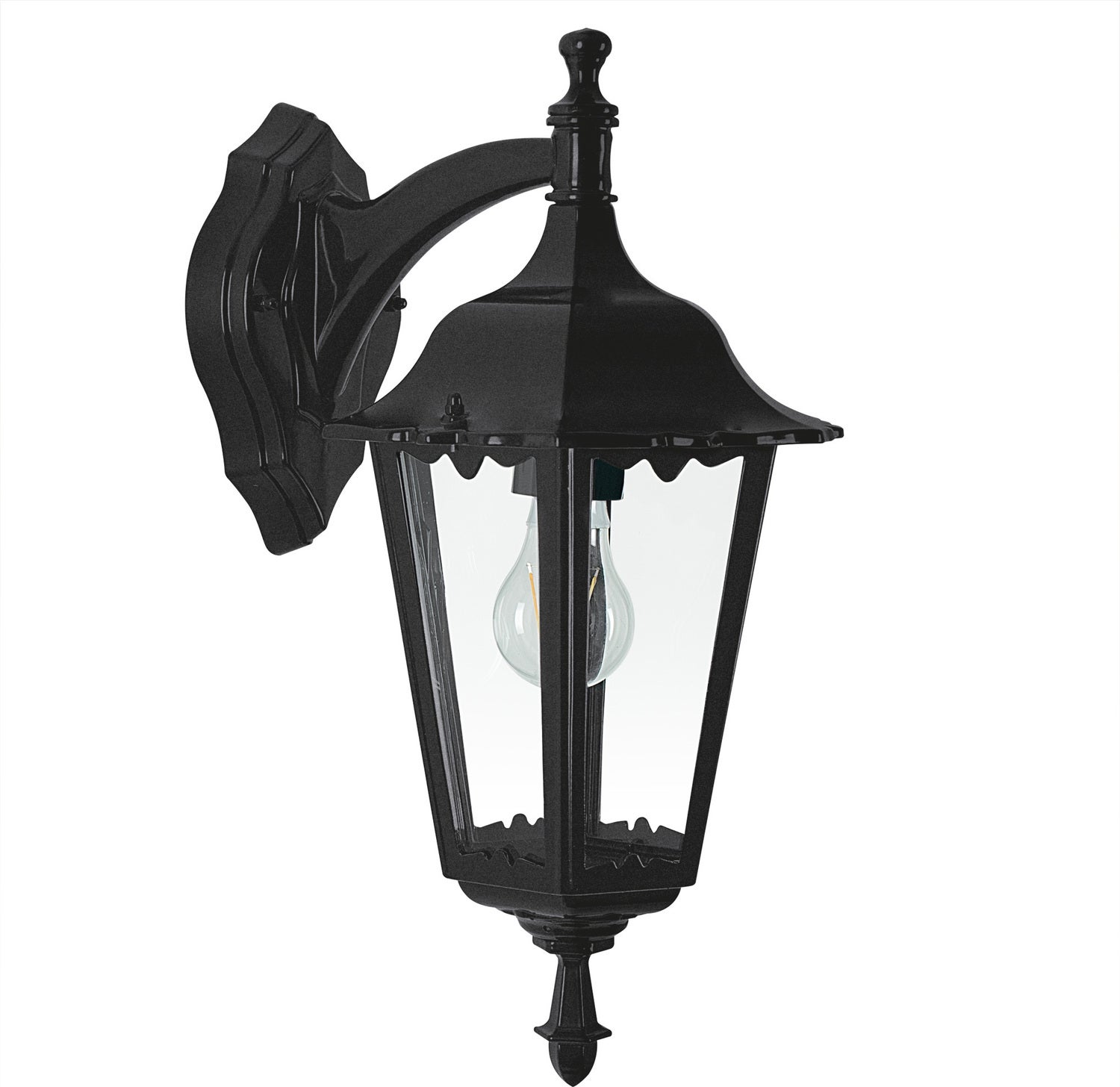 KS Verlichting wandlamp Ancona neerwaarts zwart 25 x 20 x 44 cm