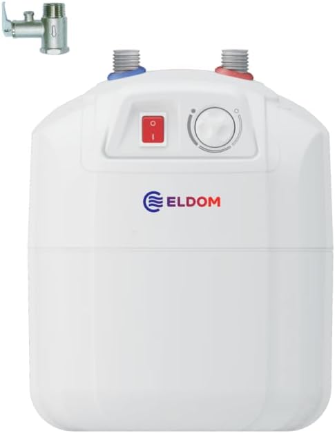 Eldom 72324PMP Untertisch Wassererhitzer, 7 l, druckfest, geschlossen, Silber, Modern, 1,5 kW / 230 V, 13 min. 65°C, B-Energieklasse