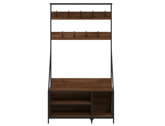 VIDAXL - Penderie Porte-vêtements et rangement des chaussures chêne marron