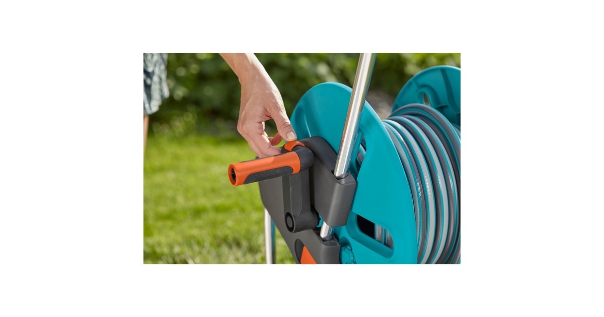 GARDENASlangenwagen AquaRoll M set  (Turquoise/grijs, 18513-20)