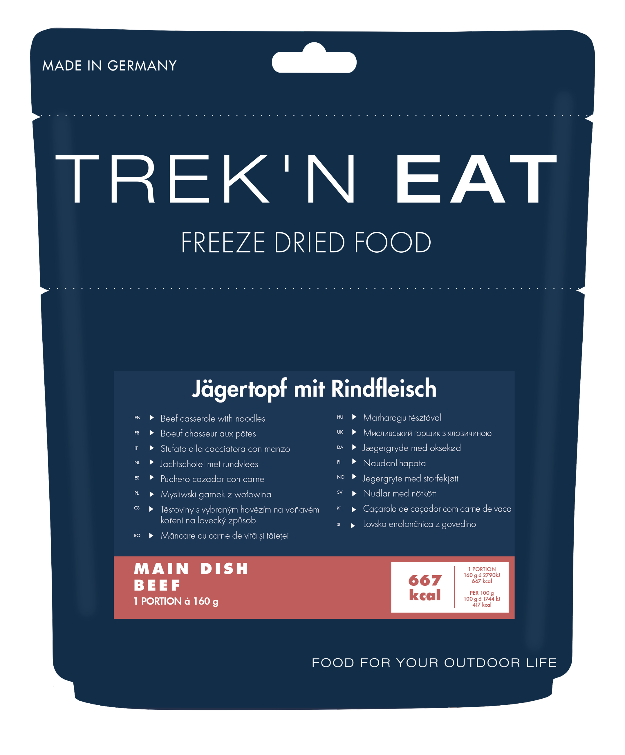 Trek'n Eat Jägertopf mit Rindfleisch und Nudeln