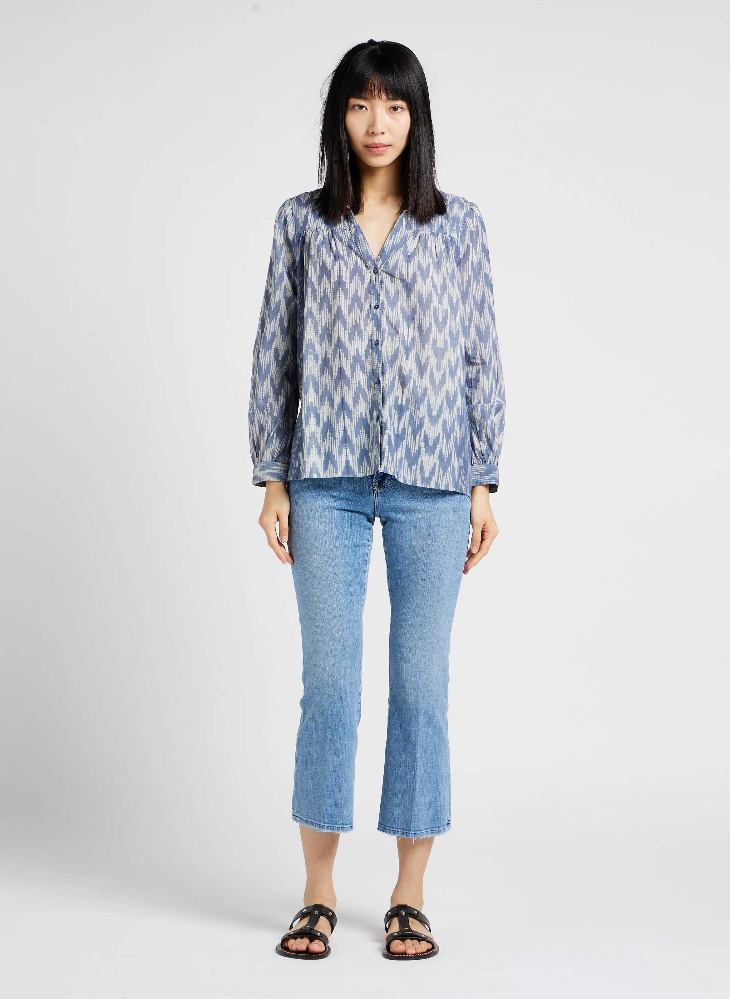 Jean cropped évasé | Jean Délavé