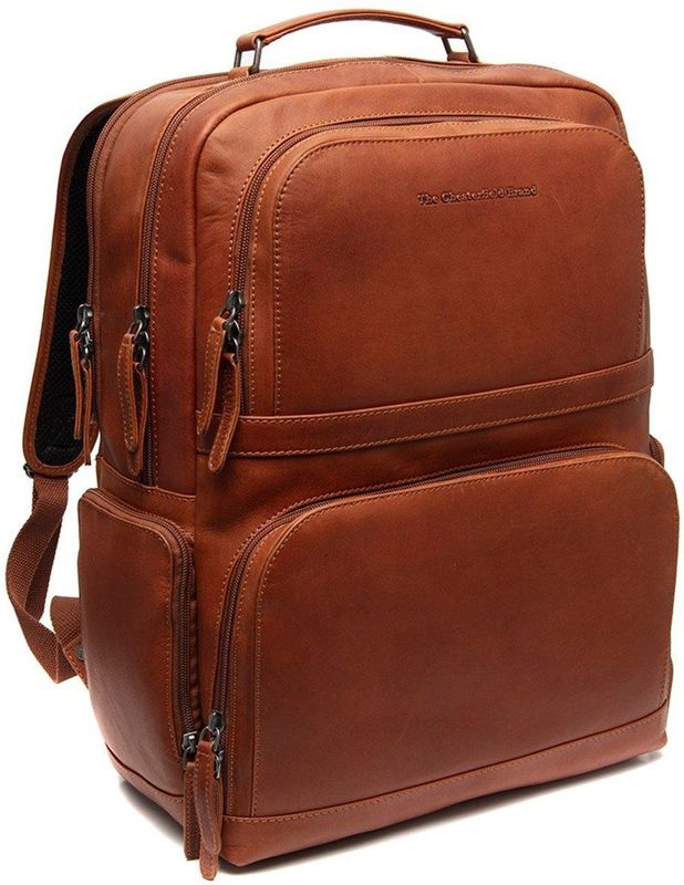 The Chesterfield Brand - Lennox - Rugzak - Zwart - Leer - Gevoerd Laptopvak Geschikt voor 15 Inch