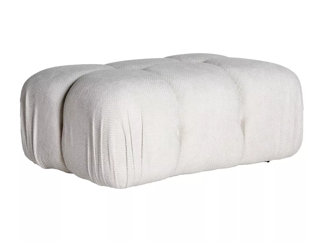 Repose- pied en polyester blanc cassé en 93x54x40 cm