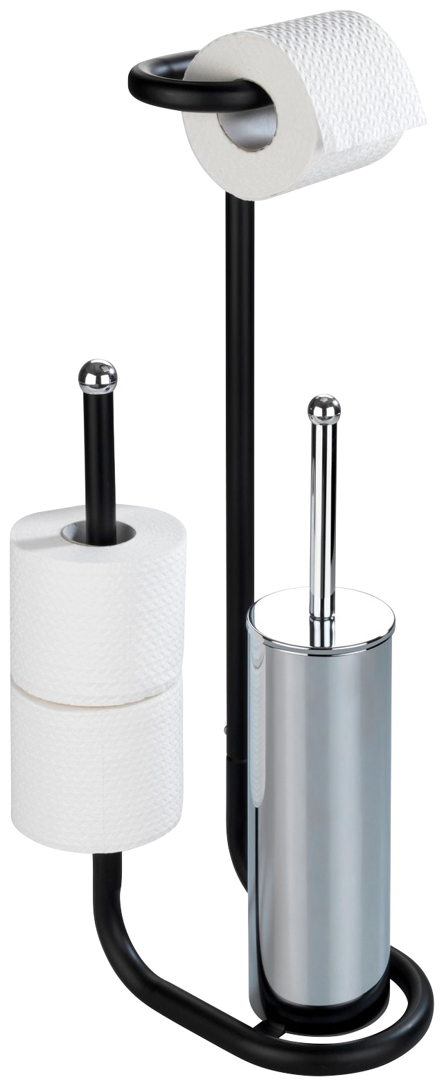 WENKO WC-Garnitur »Universalo« 1 Stk. aus Metall integrierter Toilettenpapierhalter und WC-Bürstenhalter
