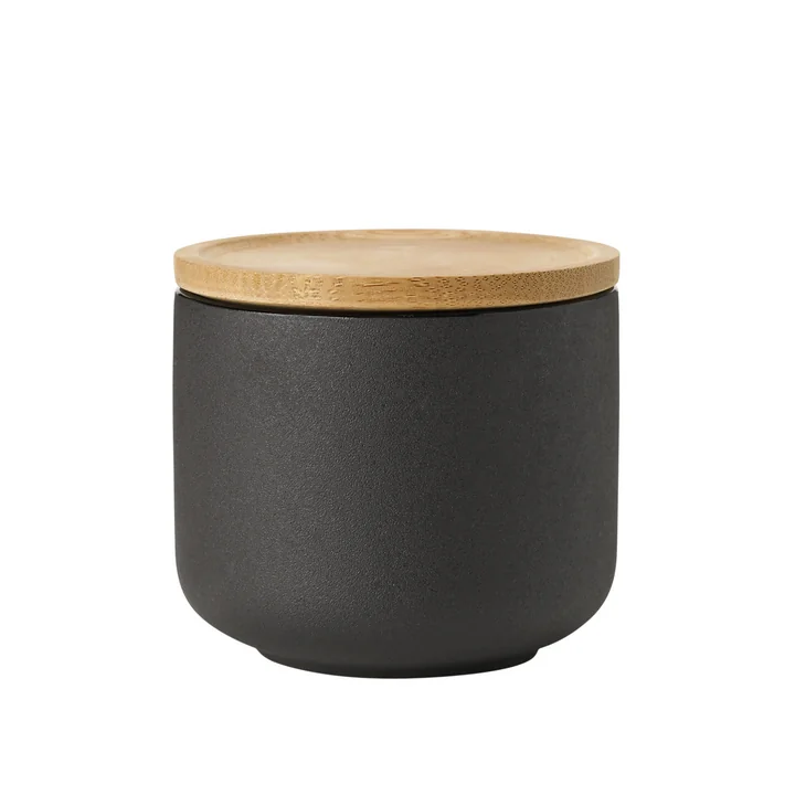 Stelton - Theo Thermo-Teebecher mit Untersetzer, 0,2 l, schwarz