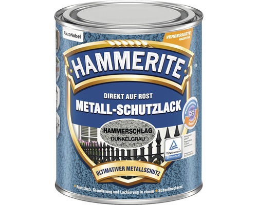 HAMMERITE Hammered Finish Effectverf Donkergrijs 750 ml