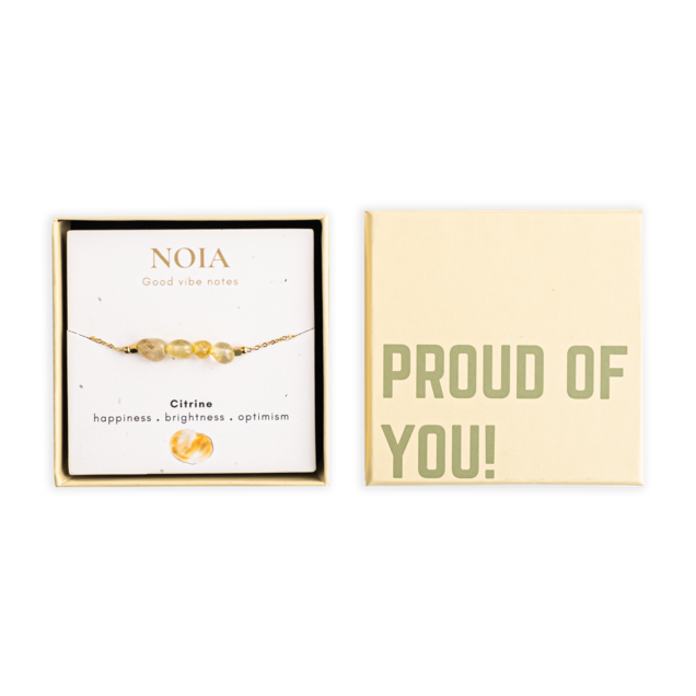 Noia Jewellery | Citrine armband | Goudkleurig