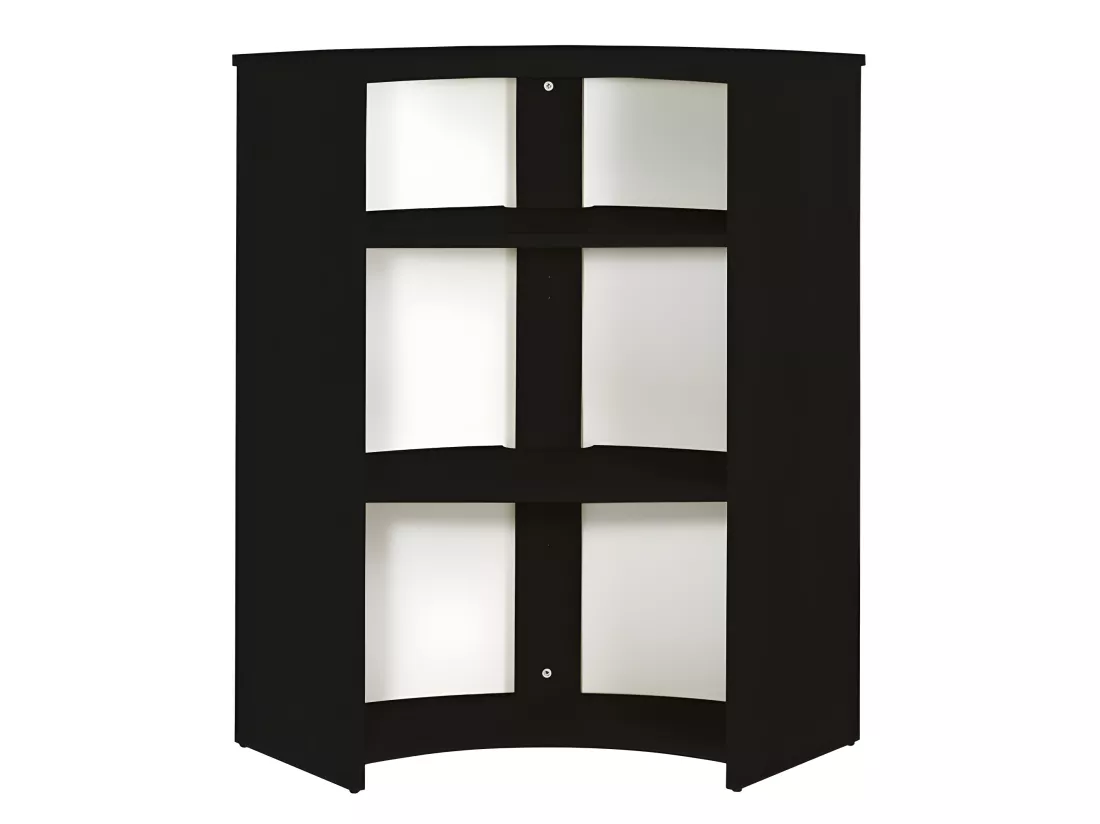 Meuble-Comptoir Bar 96 cm Noir 3 Niches - Coloris: Tour Eiffel 750 751