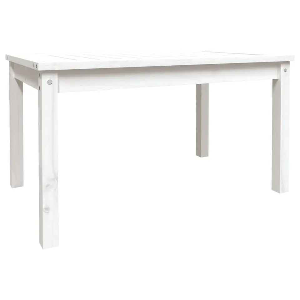 vidaXL - Loungetafel - Wit - Massief grenenhout - 82,5x50,5x45 cm