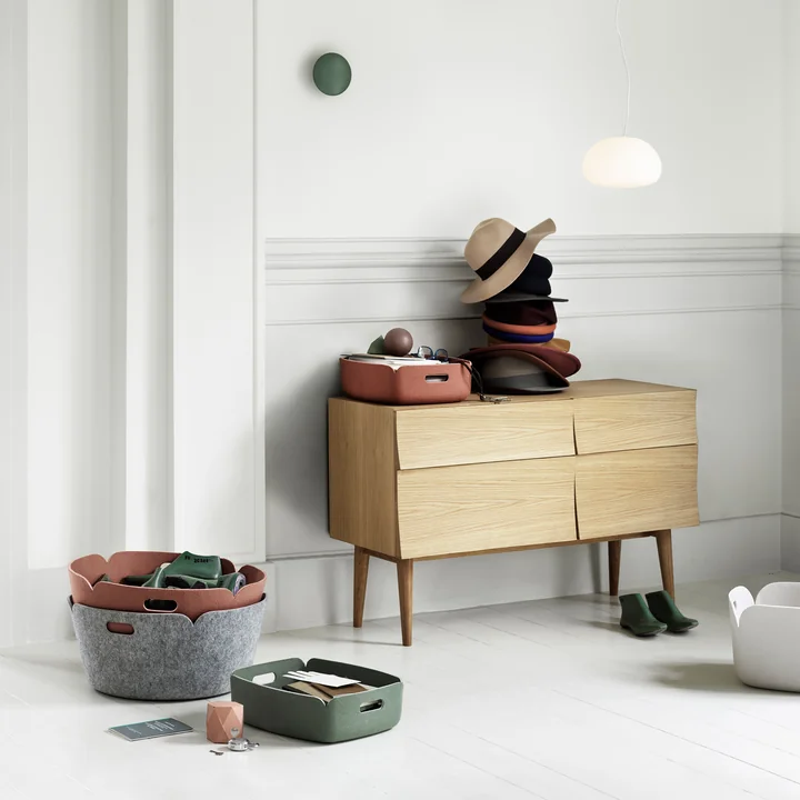 Muuto - Restore Runder Aufbewahrungskorb, midnight blue