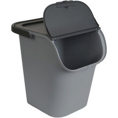 Poubelle de tri TriHome, 40 litres, ciment/anthracite
