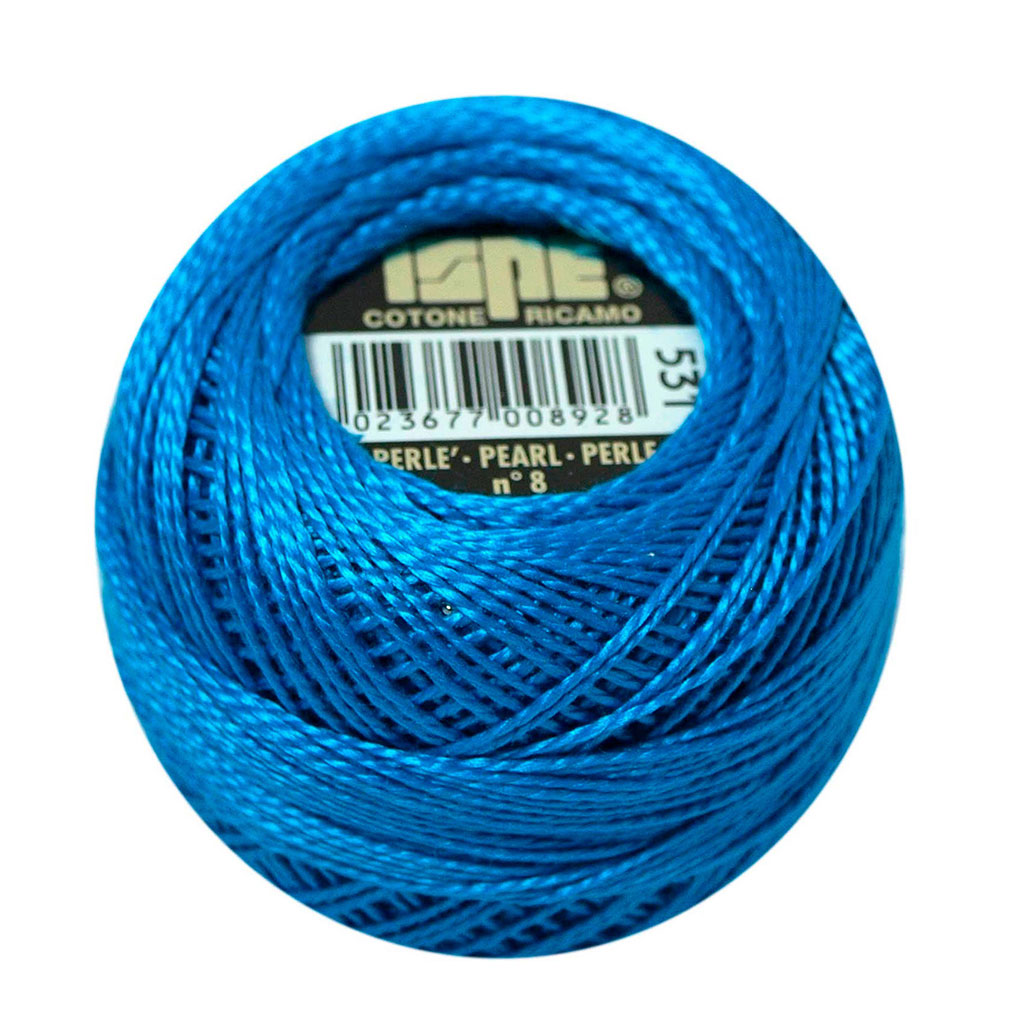 Fil broderie coton perle bleu roi 10g COL531