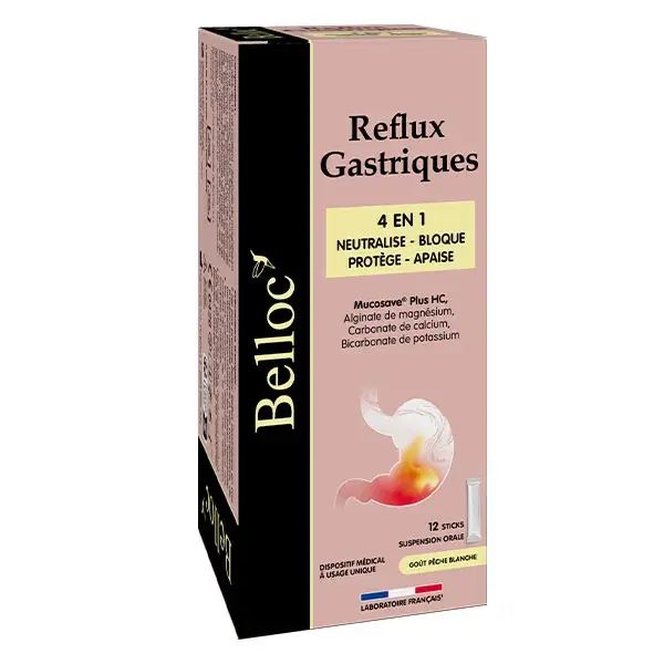 Belloc Reflux Gastriques 4 en 1 - Sticks x12 Dès 12 ans
