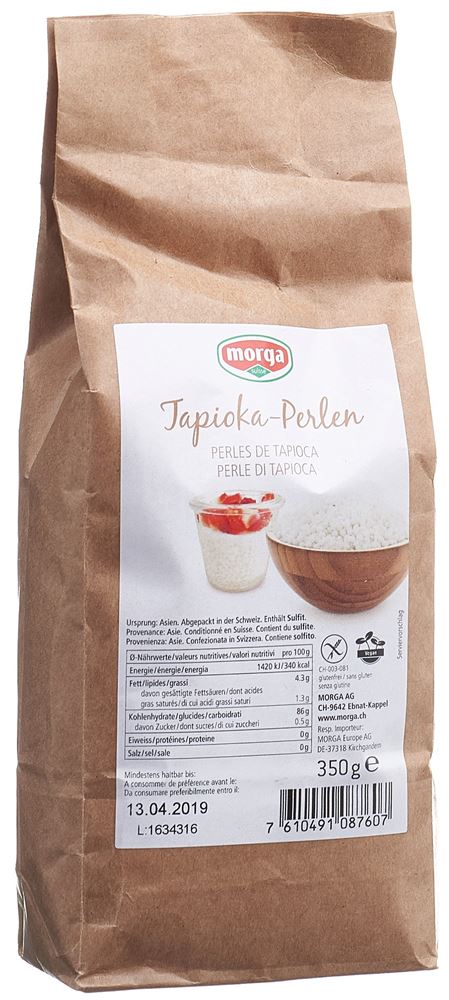 MORGA Tapioka-Perlen<br>350 g, glutenfrei