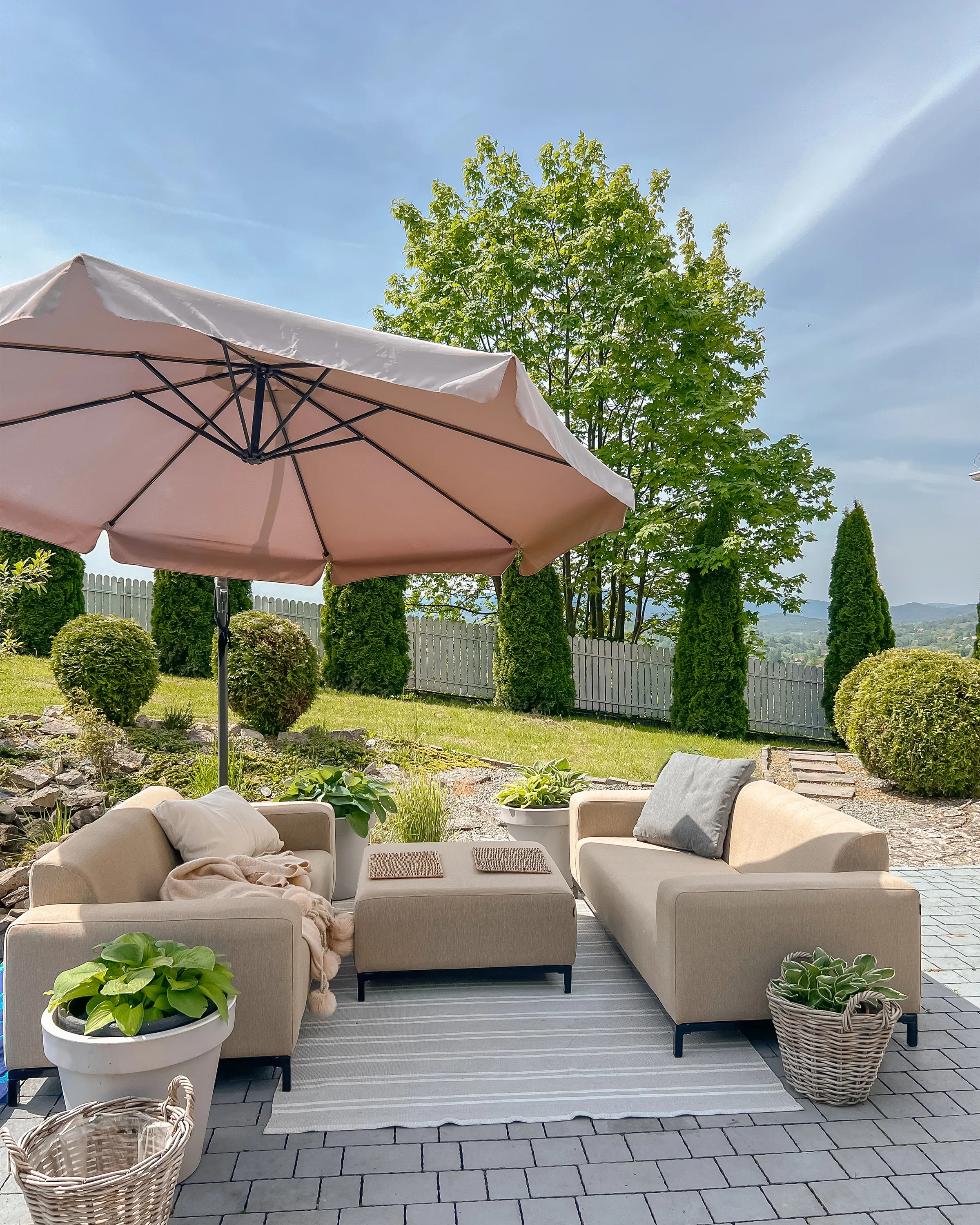 Tuin loungebank 3-zits ROVIGO Beige