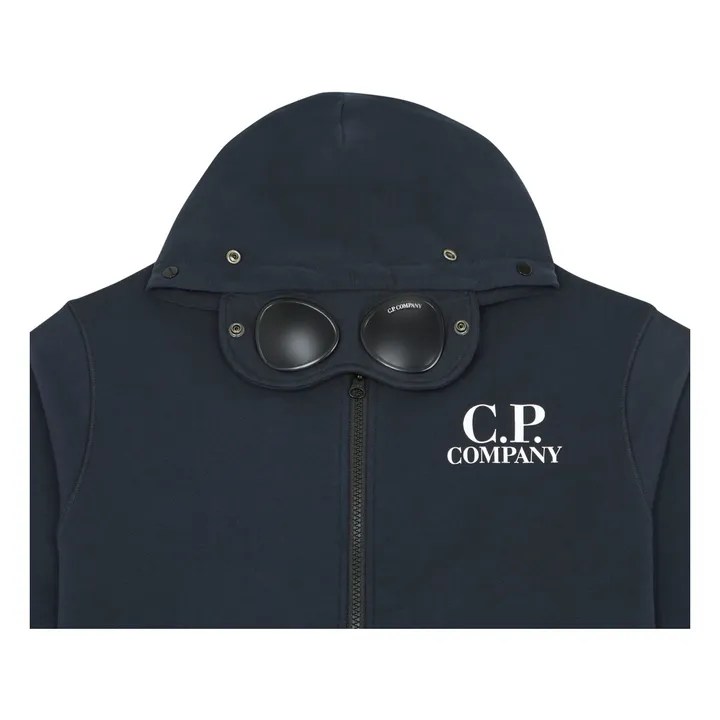 C.P. Company Sweat Zippé Logo | Bleu nuit