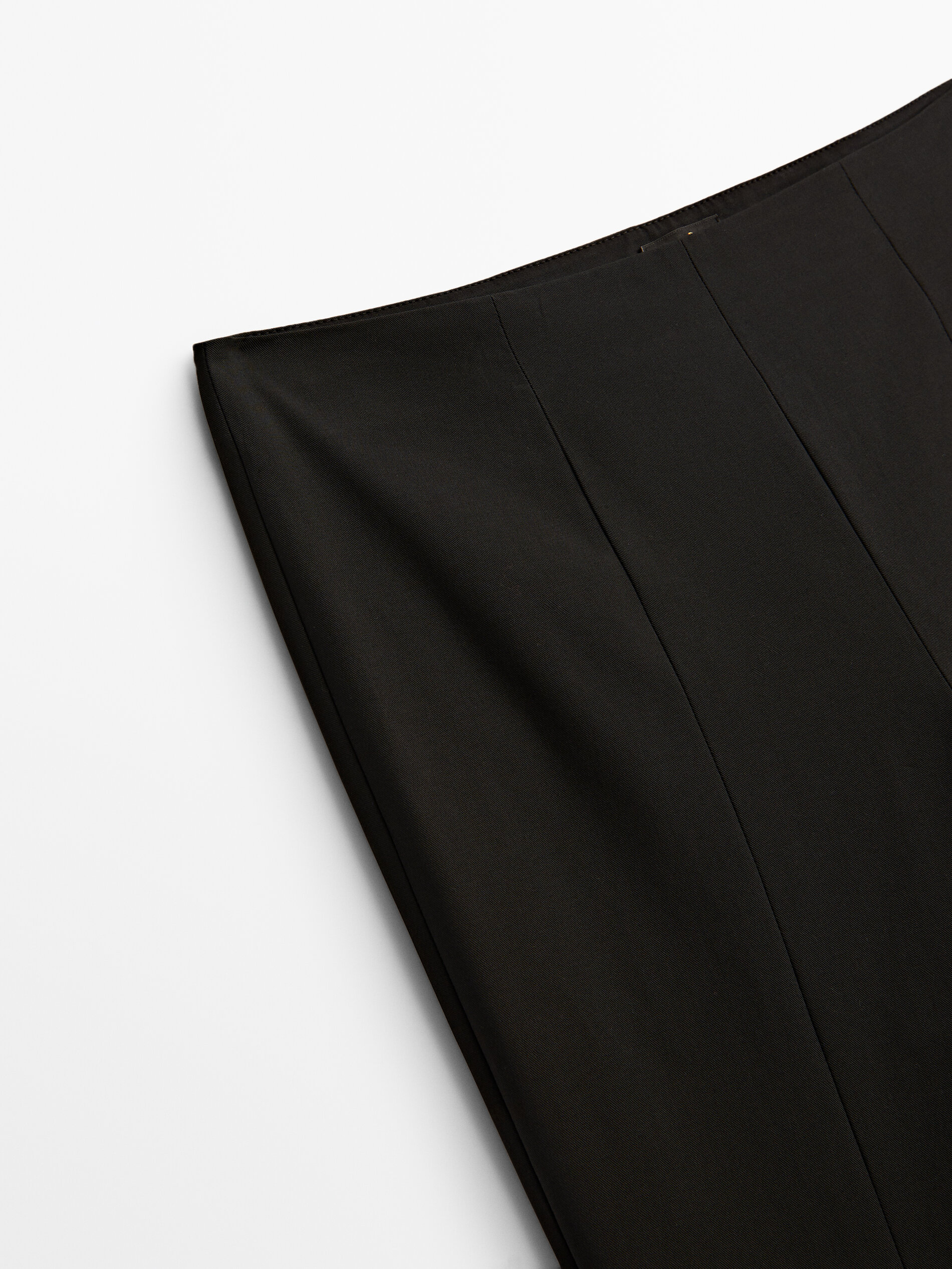 Pantalon negro mezcla algodón slim - NEGRO