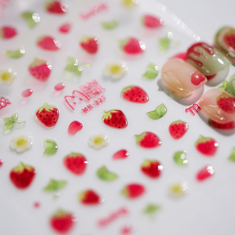 MAGICO - Aardbeien Nail Art Sticker