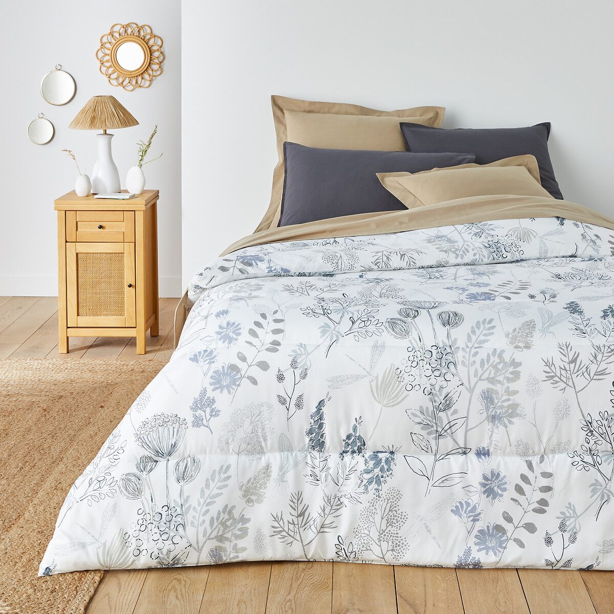 LA REDOUTE INTERIEURS<br>Edredão de microfibra estampado, Romarin