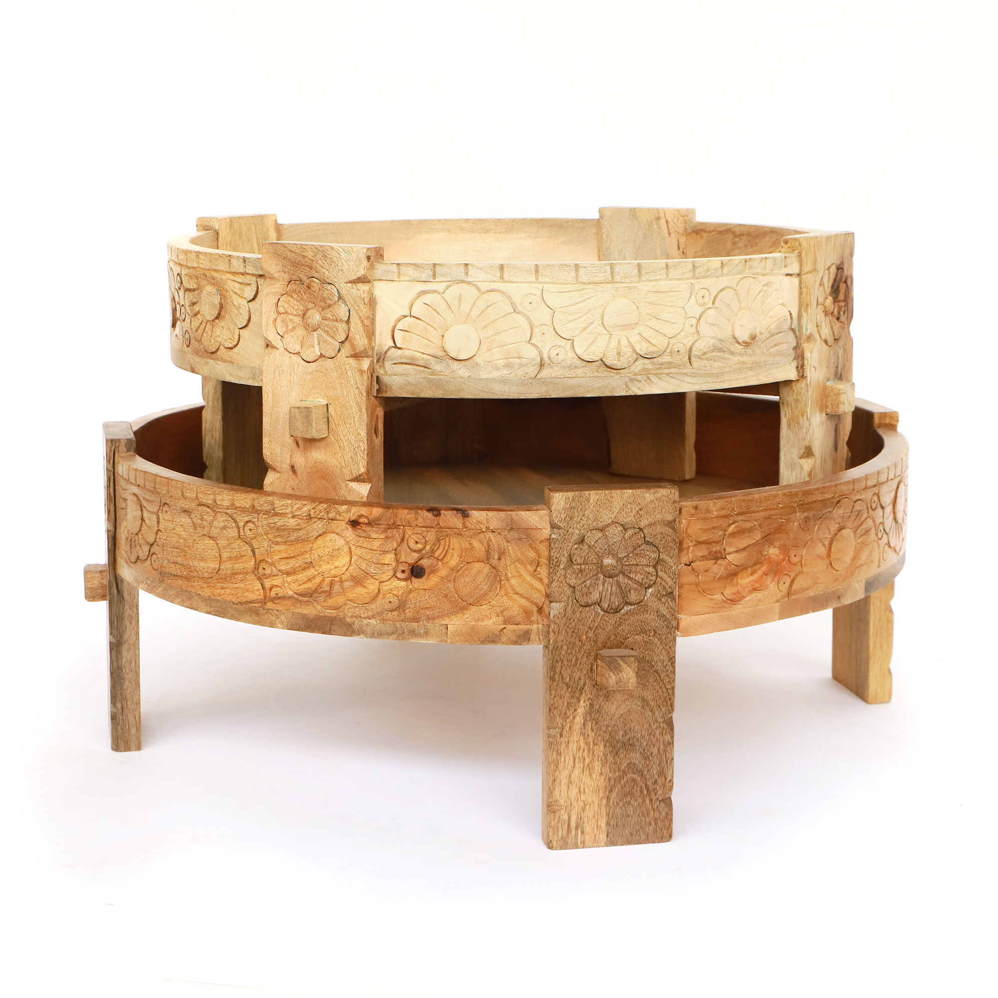 Couchtisch 'Grinder', natur, Ø 72 cm, H 28 cm von fischer's lagerhaus