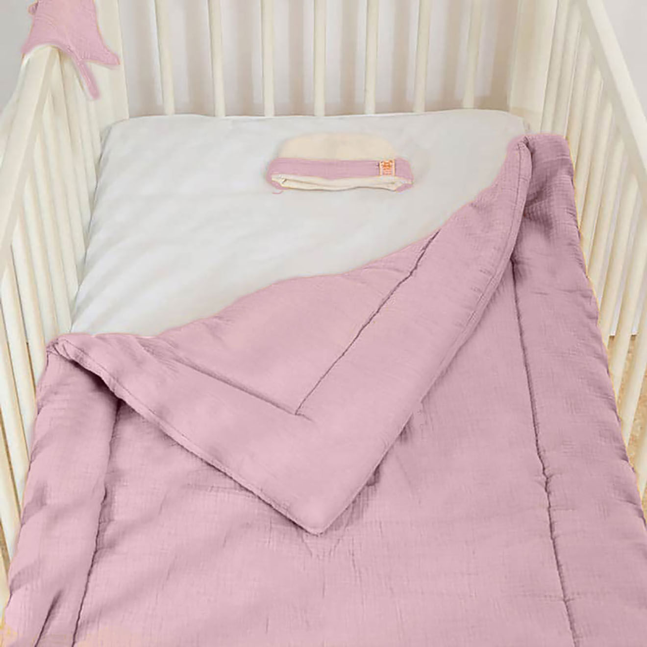 Papate Edredon en Coton Bio rose - 70x120 cm