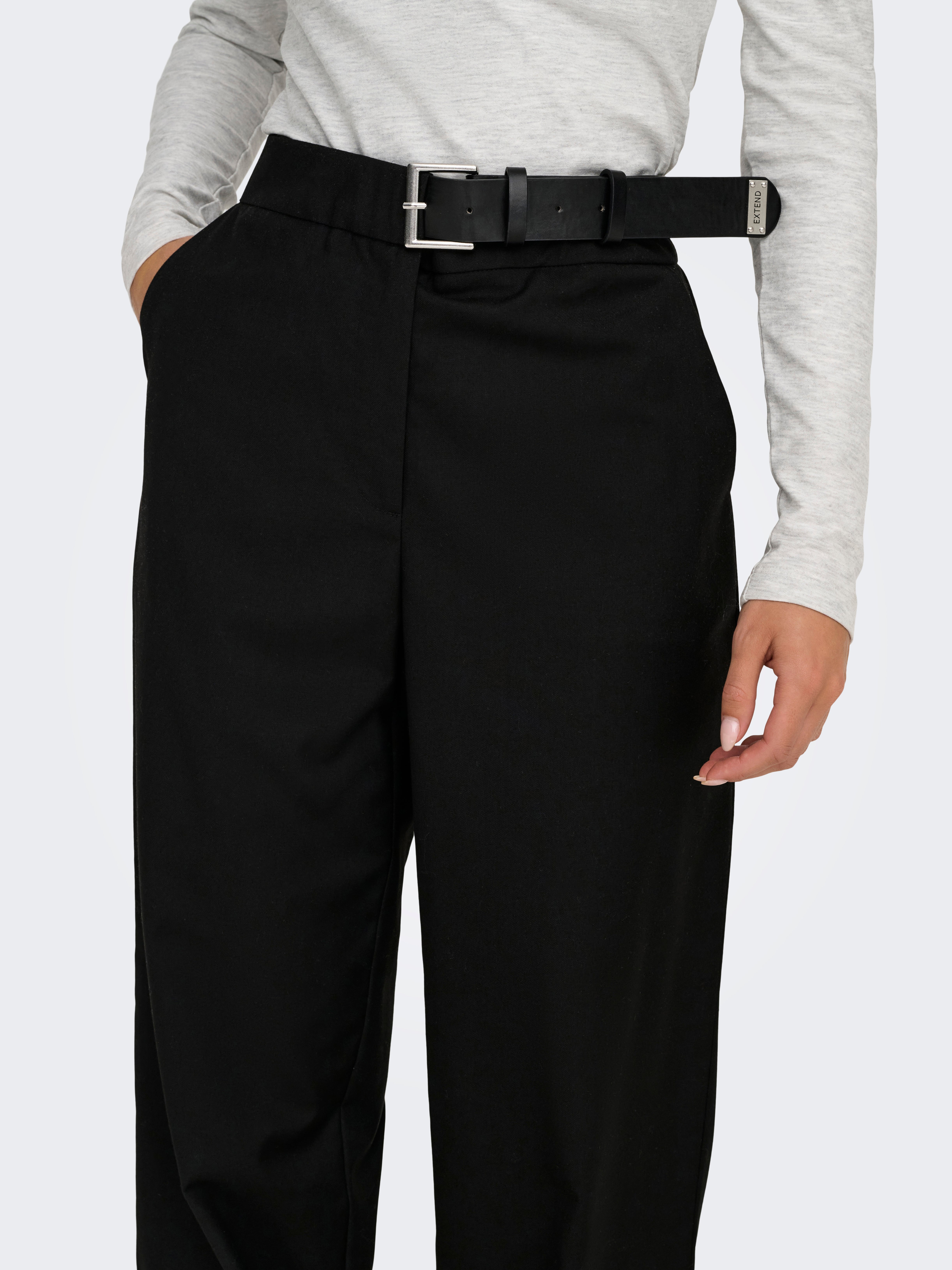 ONLFRANKIE Hohe Taille Gerade geschnitten Anzughose Black